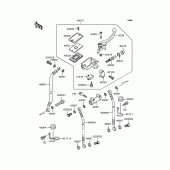 Схема узла: Передний тормозной цилиндр для Kawasaki ZR400 ZRX-II
