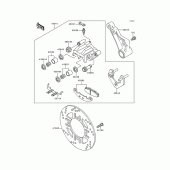 Схема вузла: Заднє гальмо для Kawasaki EX250 Ninja 250