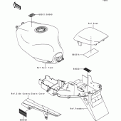 Схема вузла: Інформаційні наклейки для Kawasaki ZX900 Ninja ZX-9R