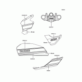 Схема узла: Наклейки (Зеленый; E7F) для Kawasaki ZR400 ZRX