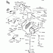Схема вузла: Повітряний фільтр(1/2) для Kawasaki ZX1100 ZZ-R1100
