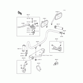 Схема узла: Руль & Пульт управления рулевой для Kawasaki EN500 Vulcan 500 LTD
