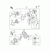 Схема вузла: Стартер електричний & Привід стартера для Kawasaki ZR400 ZRX-II
