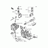 Схема вузла: Система впуску для Kawasaki BR125 Z125 Pro