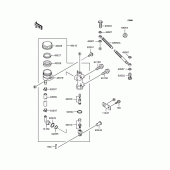 Схема вузла: Задній гальмівний циліндр Kawasaki ZX400 ZZR400