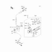 Схема узла: Передний тормозной цилиндр для Kawasaki KLX140 KLX140