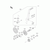 Схема узла: Kickstarter mechanism для Kawasaki KX250/ KX252 KX250