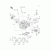 Схема вузла: Головка циліндра для Kawasaki KLX125 D-Tracker