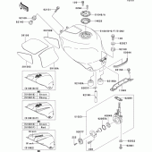 Схема узла: Топливный бак(1/2) для Kawasaki ZX750 Ninja ZX-7R