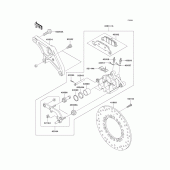 Схема вузла: Заднє гальмо (r1-r3) для Kawasaki VN1500 Vulcan 1500 Drifter