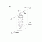 Схема вузла: Амортизатор задній для Kawasaki ZX600 Ninja ZX-6