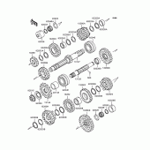 Схема вузла: Трансмісія для Kawasaki ZR400 Zephyr X