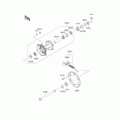 Схема вузла: Заднє колесо & Привідний ланцюг для Kawasaki KLX250 D-Tracker X