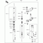 Схема вузла: Передня вилка(-zr750c-026125) для Kawasaki ZR750 Zephyr