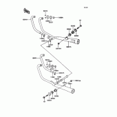 Схема вузла: Вихлопна система для Kawasaki ZX400 Z400FII