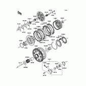 Схема узла: Сцепление для Kawasaki ZG1400 1400GTR ABS