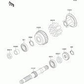 Схема вузла: Secondary shaft для Kawasaki ZR750 Zephyr