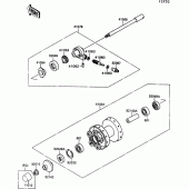 Схема узла: Ступица переднего колеса для Kawasaki VN1500 VN-15 SE