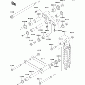 Схема вузла: Підвіска/амортизатор для Kawasaki VN800 Vulcan 800 Drifter