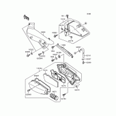 Схема вузла: Повітряний фільтр (VN250-A1/A2) для Kawasaki VN250 Eliminator 250V