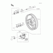 Схема вузла: Front wheel для Kawasaki ZX600 GPX600R