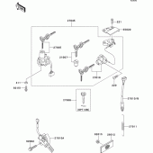 Схема узла: Замок зажигания для Kawasaki ZX600 Ninja ZX-6R