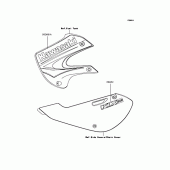 Схема вузла: Наклейки (KLX110-A2) для Kawasaki KLX110 KLX110