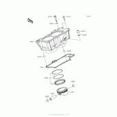 Схема узла: Цилиндр & Поршень для Kawasaki ER650 Z650