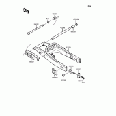 Схема вузла: Задній важіль (Маятник) для Kawasaki KMX50 KSR-I
