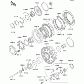 Схема узла: Сцепление для Kawasaki VN1500 VN1500 Classic Tourer Fi