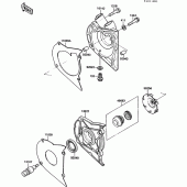 Схема узла: Водяной насос для Kawasaki EX500 GPZ500