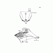 Схема вузла: Наклейка (DGF) для Kawasaki KLX110 KLX110L