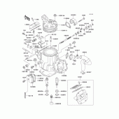 Схема узла: Cylinder head/cylinder(1/2) для Kawasaki KX250/ KX252 KX250
