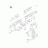 Схема узла: Подвеска/амортизатор для Kawasaki EX250 ZZR250