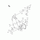 Схема вузла: Кріплення двигуна для Kawasaki VN800 Vulcan 800 Classic