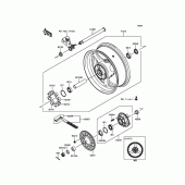 Схема узла: Ступица заднего колеса для Kawasaki ZX1000 Ninja ZX-10R ABS