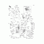 Схема вузла: Радіатор (1/2) для Kawasaki KL650 KLR650