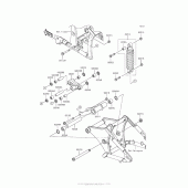 Схема вузла: Підвіска/задній амортизатор для Kawasaki VN900 Vulcan 900 Custom