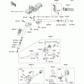 Схема узла: Руль & Пульт управления рулевой для Kawasaki ZX600 Ninja ZX-6R
