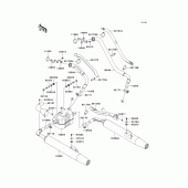 Схема вузла: Вихлопна система для Kawasaki VN1500 Vulcan 1500 Nomad Fi