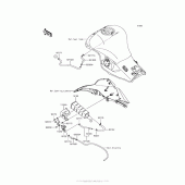 Схема вузла: Fuel Evaporative System (Ca) для Kawasaki ZX1000 Ninja ZX-10R