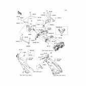 Схема вузла: Облицювальні елементи для Kawasaki ZX600 Ninja ZX-6R