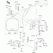 Схема узла: Облицовочные элементы для Kawasaki VN1500 VN1500 Classic Tourer Fi