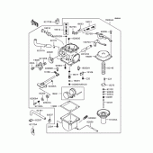 Схема вузла: Карбюратор (BN125-A4‾A6) для Kawasaki BN125 Eliminator