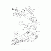 Схема вузла: Вихлопна система для Kawasaki KL650 KLR650