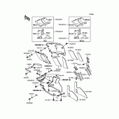Схема вузла: Нижній обтічник (ZX400-N2) для Kawasaki ZX400 ZZR400