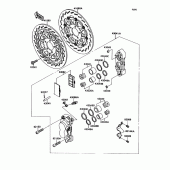 Схема узла: Передний тормоз для Kawasaki ZX750 Ninja ZX-7