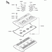Схема вузла: Клапанна кришка для Kawasaki ZG1000 1000GTR