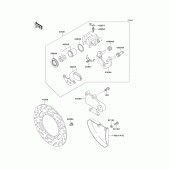 Схема узла: Задний тормоз для Kawasaki KLE500