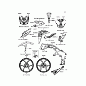 Схема вузла: Наклейки для Kawasaki ZR1000 Z1000 ABS